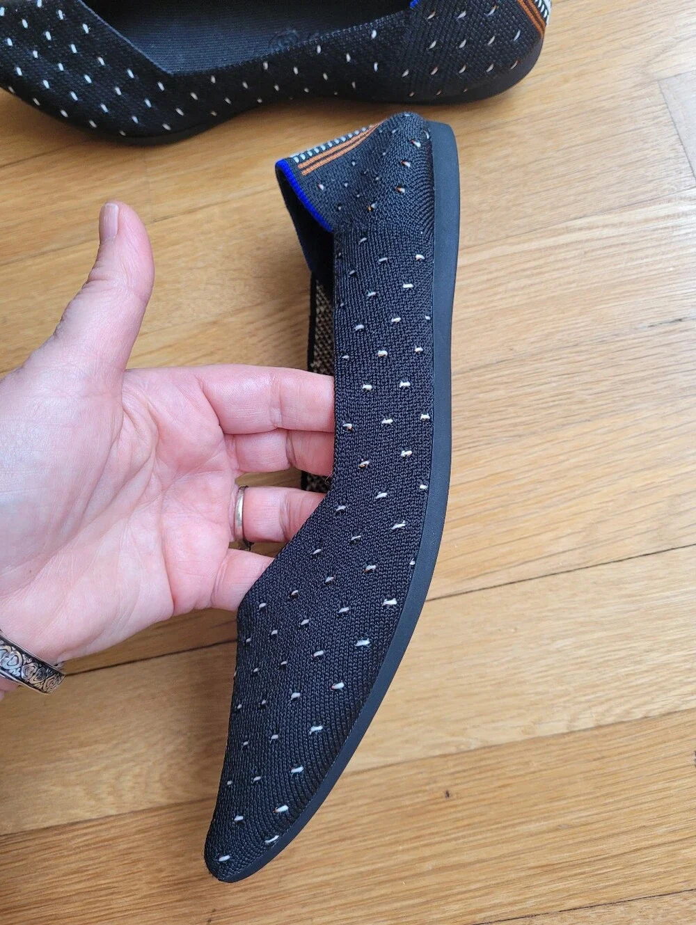 Rothys Ivory Polka Dot The Point Flats